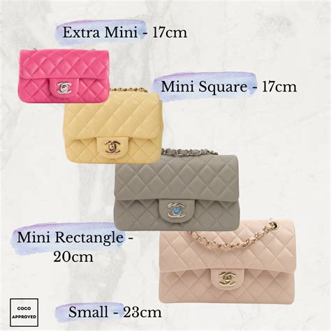 classic chanel size guide|chanel flap bag size.